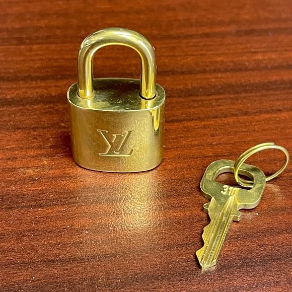 Louis Vuitton Cadena Brass Padlock & Key #310 - Picture 1 of 5
